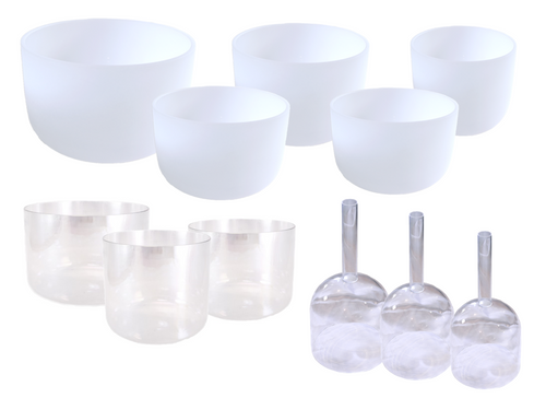 Quartz Crystal Singing Bowl Sets